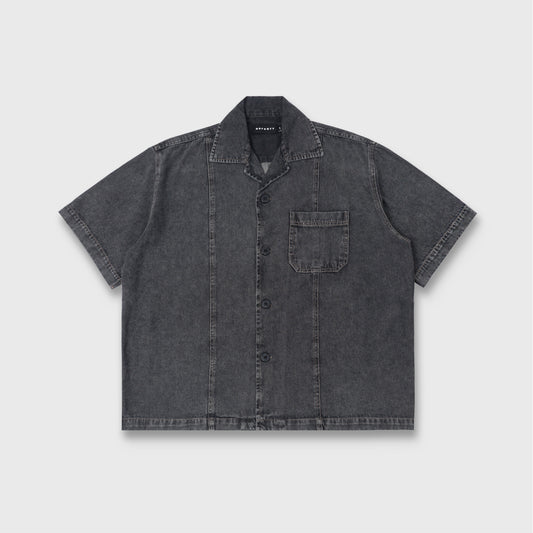 Noforty Project Oversize Short Shirt Denim Lowa Black