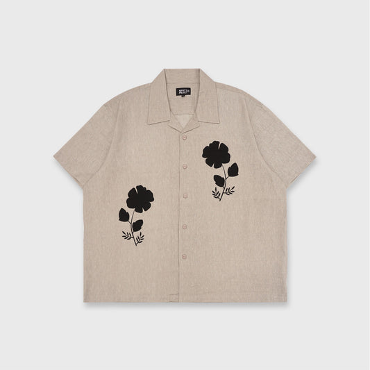 Noforty Project Oversize Short Shirt Linen Nola Beige