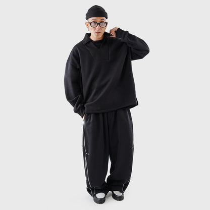 Noforty Project Oversize Sweater Rugby Malfin Black