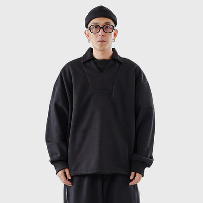 Noforty Project Oversize Sweater Rugby Malfin Black