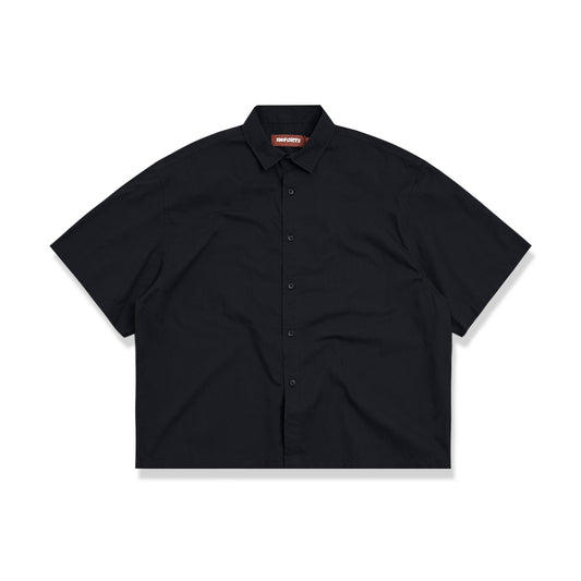 Noforty Project Oversize Wide Boxy Short Shirt Alba Black