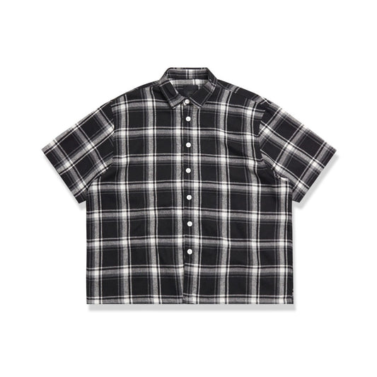 Noforty Project Boxy Oversize Short Shirt Flanel Toffin